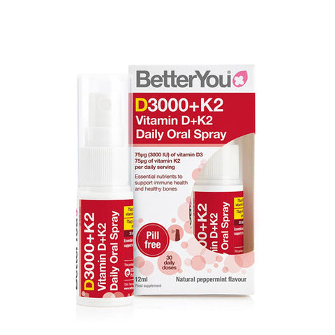 Better You D3000+K2 Vitamin Oral Spray 12ml