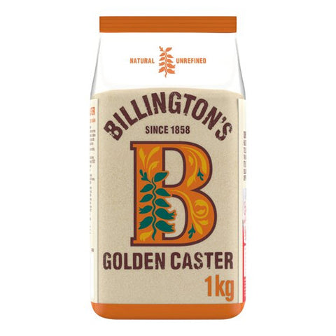 Billingtons Unrefined Golden Caster Sugar 1kg