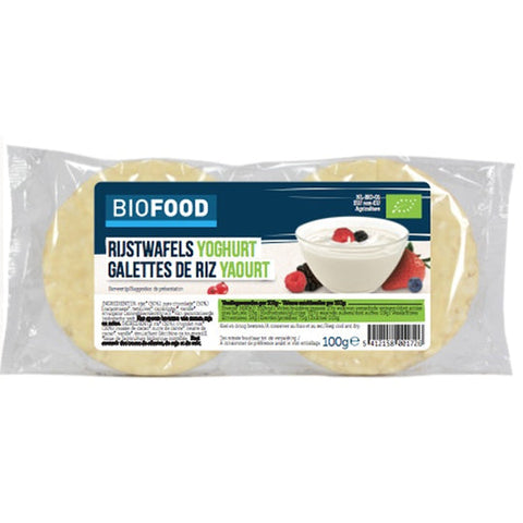 Biofood Rice Cakes Yogurt Bio Gluten Free 100g