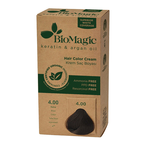 Biomagic Organic Hair Colour Cream 4.00 Brown 500ml