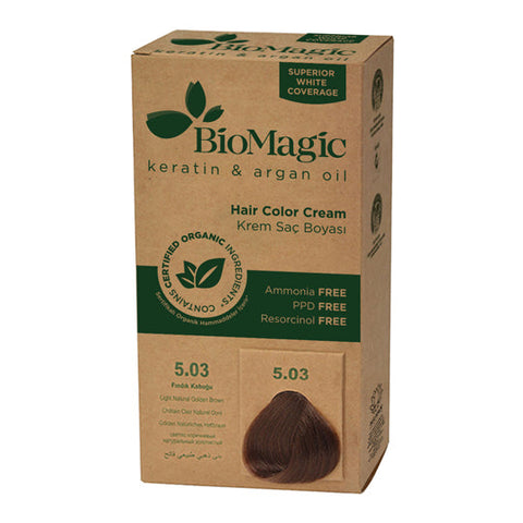 Biomagic Organic Hair Colour Cream 5.00 Light Brown 500ml
