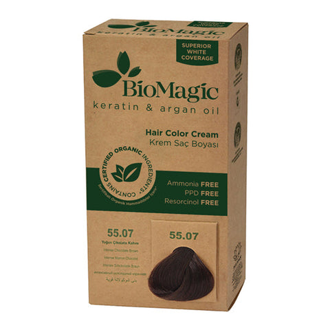 Biomagic Organic Hair Colour Cream 55.07 Intense Chocolate Brown 500ml