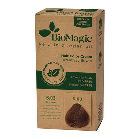 Biomagic Organic Hair Colour Cream 6.03 Dark Natural Blonde 500ml
