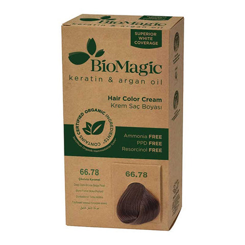 Biomagic Organic Hair Colour Cream 66.78 Deep Dark Blonde Beige Pearl 500ml