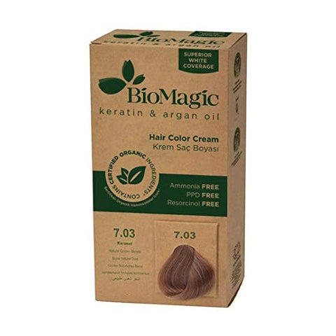 Biomagic Organic Hair Colour Cream 7.03 Natural Golden Blonde 500ml