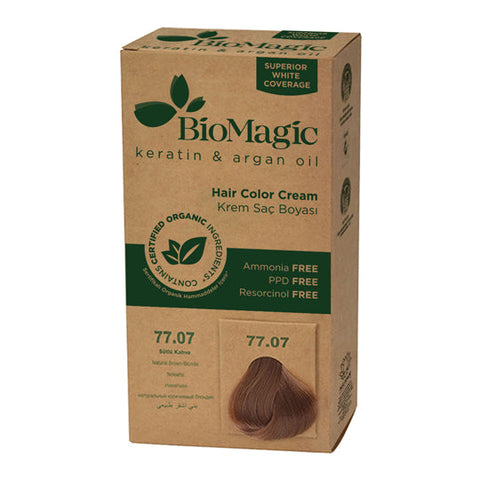 Biomagic Organic Hair Colour Cream 77.07 Natural Brown Blonde 500ml