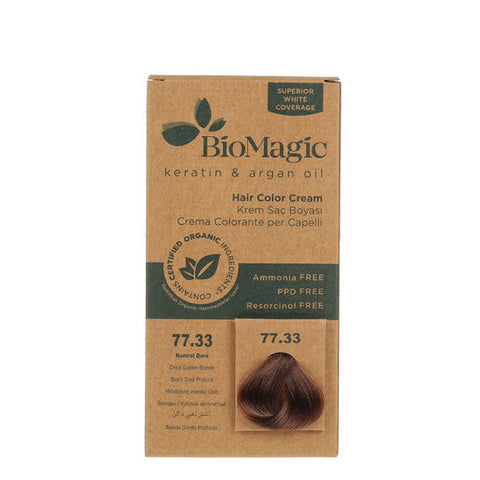 Biomagic Organic Hair Colour Cream 77.33 Deep Golden Blonde 500ml