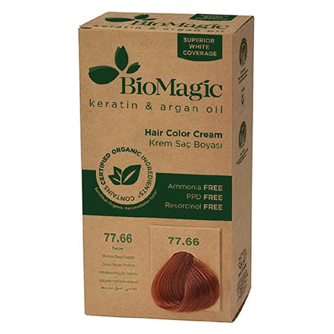 Biomagic Organic Hair Colour Cream 77.66 Medium Deep Copper 500ml