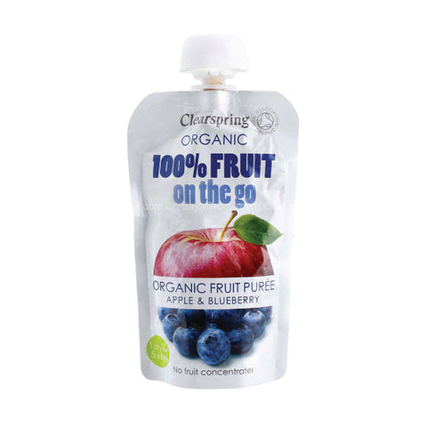 Clearspring Organic 100% Fruit On-The-Go Apple & Blueberry 120g