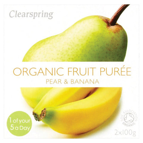 Clearspring Organic Fruit Puree Pear & Banana 2x100g