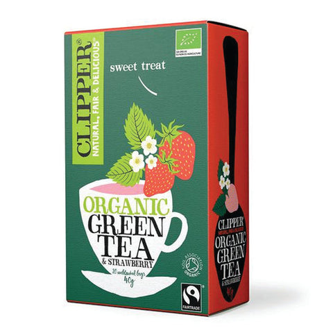 Clipper Organic FT Green Tea with Strawberry 20bags