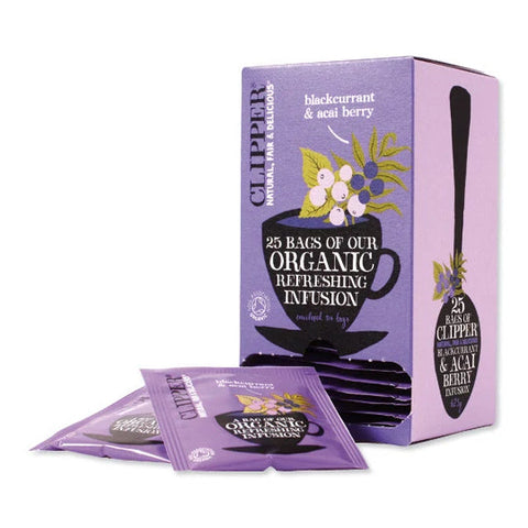 Clipper Organic Infusion Blackcurrant and Acai 25 Individual Envelopes