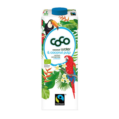 Coco Organic Coconut Water & Coconut Pulp 750ml