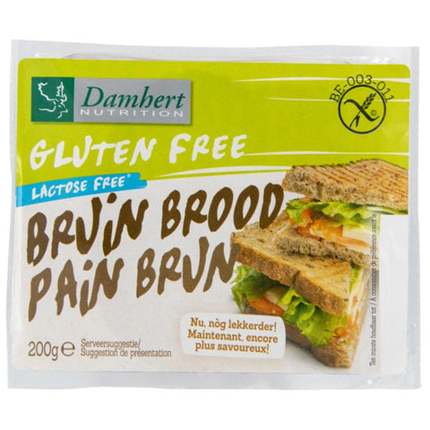 Damhert Gluten Free Brown bread lactose free 200g