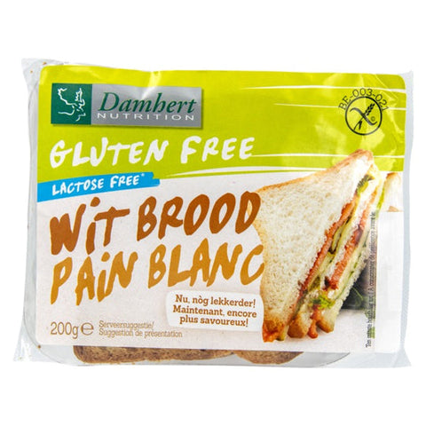 Damhert Gluten Free White Bread Lactose Free 200g