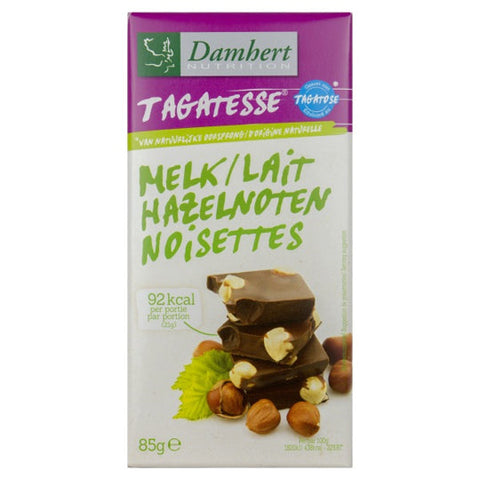 Damhert Tagatesse Chocolate Tablet Hazelnuts 85g