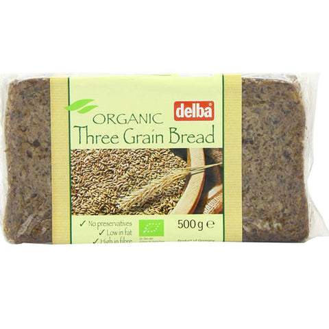 Delba Organic 3 Grain Bread 500g