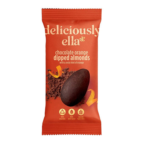 Deliciously Ella Dipped Almonds Chocolate Orange 30g