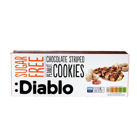 Diablo Sugar Free Striped Peanut Cookies 150g