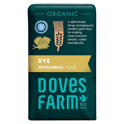 Doves Farm Organic Stoneground Wholemeal Rye Flour 1kg
