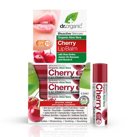 Dr Organic Aloe Vera & Cherry Lipbalm 5.7ml