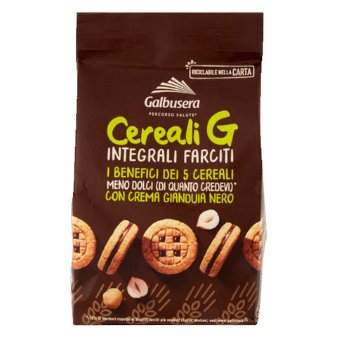 Galbusera Cereali G Wholegrain Biscuits with Chocolate Cream Filling 250g