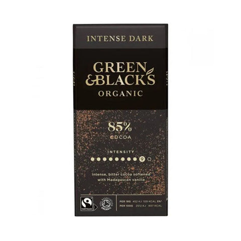 Green and Black Organic Dark 85% Chocolate 100g