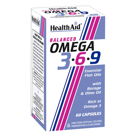 Health Aid Omega 3 - 6 - 9 (EPA,DHA,GLA,linoleic,oleic acid) 60 caps