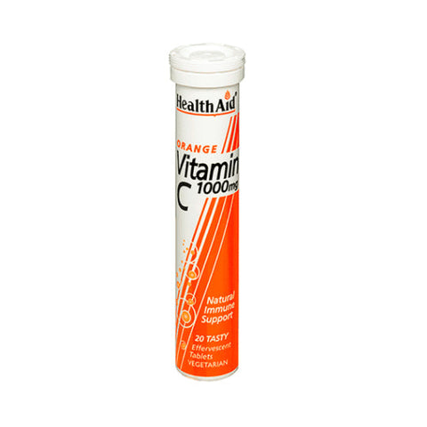 Health Aid Vitamin C 1000mg - Effervescent (Orange Flavour)