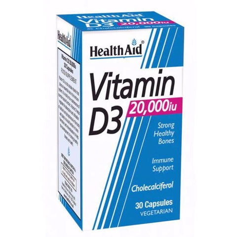 Health Aid Vitamin D3 20,000iu 30 caps