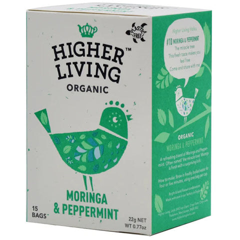 Higher Living Moringa & Peppermint 15 bags