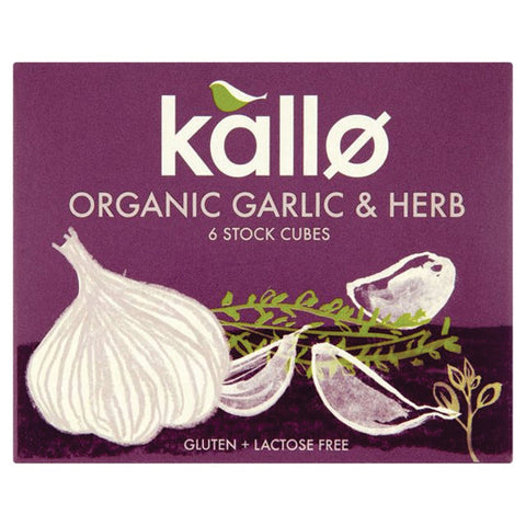 Kallo Organic Garlic and Herb Stock Cubes 66g