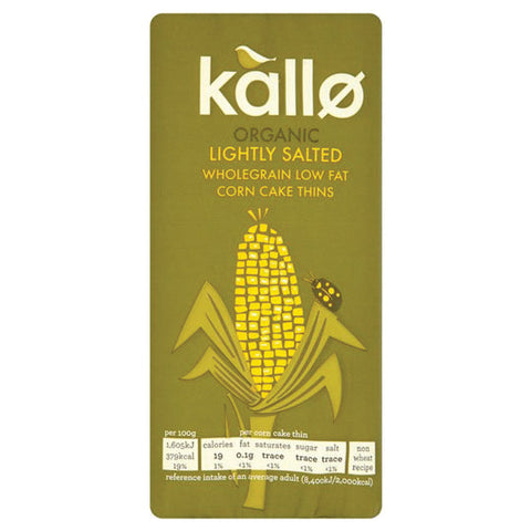 Kallo Organic Slightly Salted Corn Cakes 130g