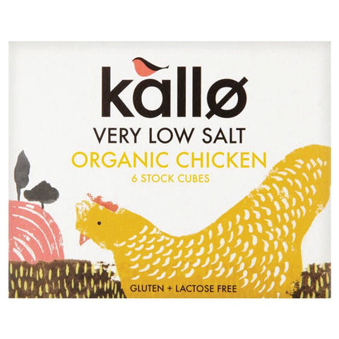Kallo Organic Very Low Salt Chicken Stock Cubes 66g