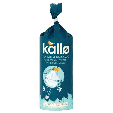 Kallo Sea Salt and Balsamic Vinegar Rice and Corn Cakes 127g