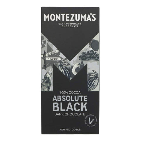 Montezumas Absolute Black 100% Cocoa Dark Chocolate 90g
