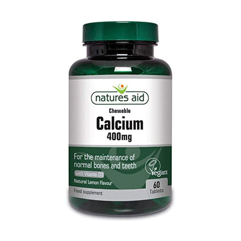 Natures Aid Chewable Calcium with Vitamin D 60 tabs