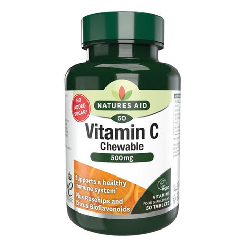 Natures Aid Chewable Vitamin C 500mg 50 tabs