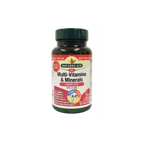 Natures Aid Complete Multi-Vitamins & Minerals 90 tabs