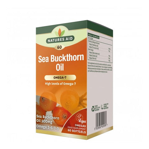 Natures Aid Sea Buckthorn Oil 500mg 60 softgels