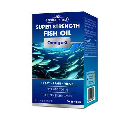 Natures Aid Super Strength Fish Oil Omega 3 60 softgels