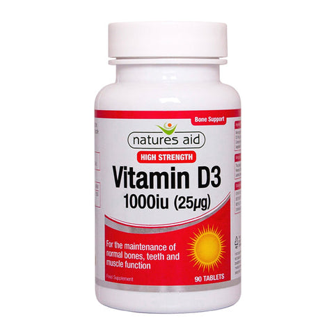 Natures Aid Vitamin D3 1000iu 90 tabs