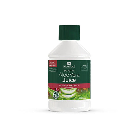 Optima Aloe Pura Juice Maximum Strength Cranberry 500ml