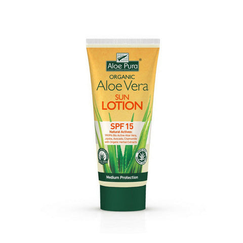 Optima Aloe Pura Organic Aloe Vera Sun Lotion SPF 15 200ml