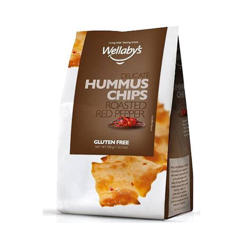 Wellabys Hummus Chips Roasted Red Pepper 120g